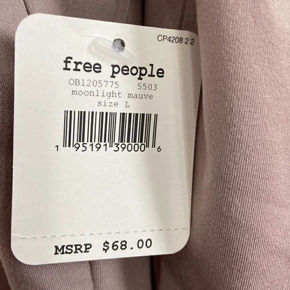 Free People Movement Very Prairie Layer Sz L NWT Mauve color